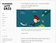 Tablet Screenshot of businesswithgreg.com